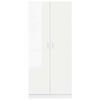 vidaXL Wardrobe High Gloss White 80x52x180 cm Engineered Wood