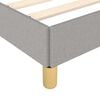 vidaXL Bed Frame without Mattress Light Grey 92x187 cm Single Fabric