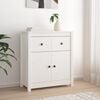 vidaXL Sideboard White 70x35x80 cm Solid Wood Pine