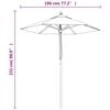 vidaXL Garden Parasol with Wooden Pole Taupe 196x231 cm