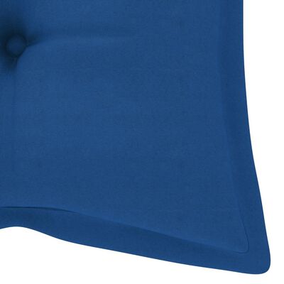 vidaXL Swing Bench with Blue Cushion 120 cm Solid Teak Wood