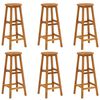 vidaXL Bar Stools 6 pcs Solid Acacia Wood