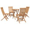 vidaXL Garden Set 5 pcs Brown Soild Teak Wood