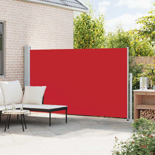 vidaXL Patio Retractable Side Awning 180x300 cm Red
