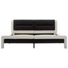 vidaXL Bed Frame White and Black 120 x 200 cm Faux Leather