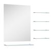 vidaXL Wall Mirror | Silver | Tempered Glass | 50 x 60 cm | Wall Mirror