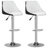 vidaXL Bar Stools 2 pcs White and Black Faux Leather