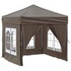vidaXL Party Tent | Taupe | 210D oxford fabric | 2x2 m | Foldable | Party Tent