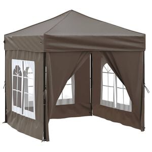 vidaXL Party Tent | Taupe | 210D oxford fabric | 2x2 m | Foldable | Party Tent