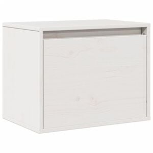 vidaXL Wall Cabinet | White | Solid Pine Wood | Medium | Wall Cabinet