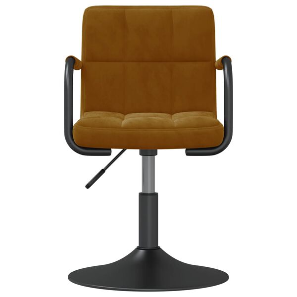 vidaXL Swivel Dining Chairs 4 pcs Brown Velvet