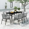 vidaXL 7 Piece Garden Dining Set Grey
