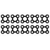 vidaXL Mat Connectors 10 pcs Rubber Black
