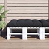 vidaXL Pallet Cushion Black 120x80x12 cm Fabric
