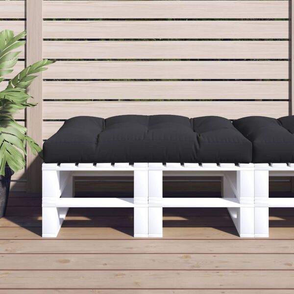 vidaXL Pallet Cushion Black 120x80x12 cm Fabric