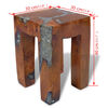 vidaXL Stool Solid Teak Wood and Resin