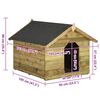 vidaXL Garden Dog House with Opening Roof Impregnated Pinewood
