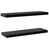 vidaXL Floating Wall Shelves 2 pcs Black 100x20x3.8 cm
