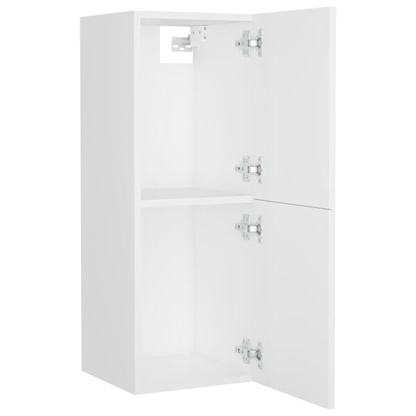 vidaXL Bathroom Cabinet White 30x30x80 cm Engineered Wood