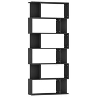 vidaXL Book Cabinet/Room Divider Black 80x24x192 cm Engineered Wood