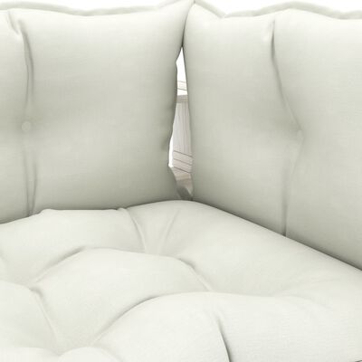 vidaXL Garden Pallet Sofa 4-Seater with Beige Cushions Wood