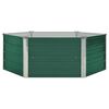 vidaXL Raised Garden Bed 129x129x45 cm Galvanised Steel Green