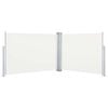 vidaXL Retractable Side Awning Cream 100x1000 cm