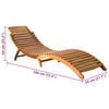 vidaXL Garden Sun Lounger with Cushion Solid Acacia Wood