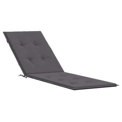 vidaXL Deck Chair Cushion Anthracite (75+105)x50x4 cm