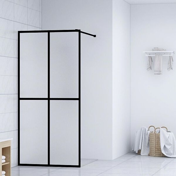vidaXL Walk-in Shower Screen Frosted Tempered Glass 100x195 cm