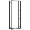 vidaXL Firewood Rack Matt Black 80x28x222 cm Steel