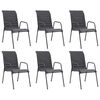 vidaXL 7 Piece Outdoor Dining Set Steel Anthracite
