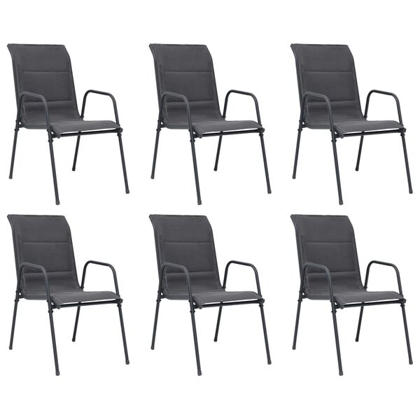 vidaXL 7 Piece Outdoor Dining Set Steel Anthracite