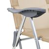 vidaXL Folding Camping Chairs 2 pcs with Footrest Cream Aluminium