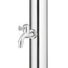 vidaXL Garden Shower with Grey Base 220 cm Stainless Steel