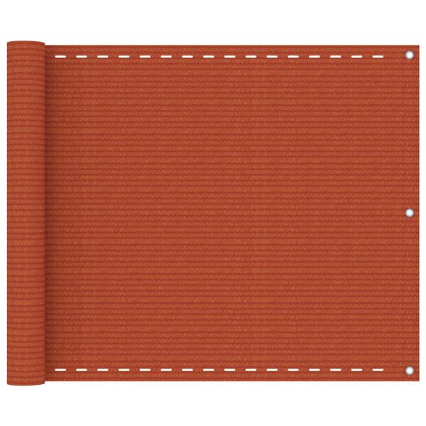 vidaXL Balcony Screen Orange 75x300 cm HDPE