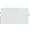 vidaXL Wall-mounted Bedside Cabinet High Gloss White 35x35x20 cm