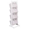 vidaXL 4-Layer Basket Rack Flower 35x35x125 cm Wood