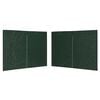 vidaXL Party Tent Sidewall 2 pcs with Zipper PE Green