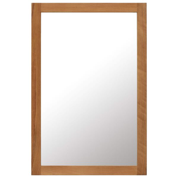 vidaXL Mirror 60x90 cm Solid Oak Wood