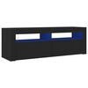 vidaXL TV Cabinet with LED Lights Black 120x35x40 cm