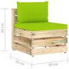 vidaXL 5 Piece Garden Lounge Set with Cushions Green Impregnated Wood