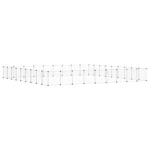 vidaXL 36-Panel Pet Cage with Door Black 315x315x35 cm Steel