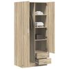 vidaXL Wardrobe Sonoma Oak 80x52x180 cm Engineered Wood