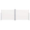 vidaXL Retractable Side Awning Cream 170x1000 cm