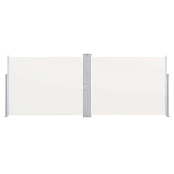 vidaXL Retractable Side Awning Cream 170x1000 cm