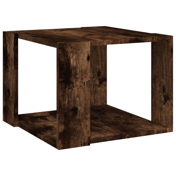 vidaXL Coffee Table Smoked Oak 40x40x30 cm Engineered Wood