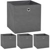 vidaXL Storage Boxes 4 pcs Non-woven Fabric 32x32x32 cm Grey