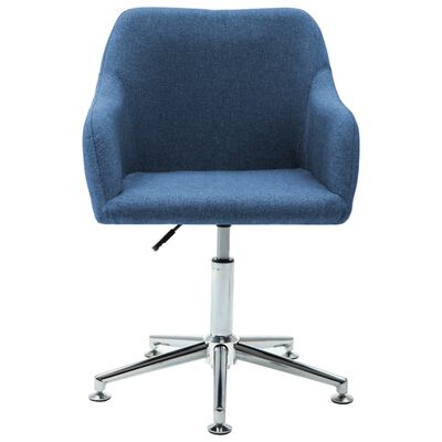 vidaXL Swivel Dining Chairs 4 pcs Blue Fabric