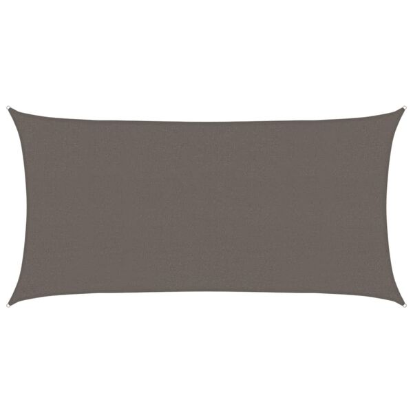 vidaXL Sunshade Sail 160 g/m² Anthracite 2.5x5 m HDPE